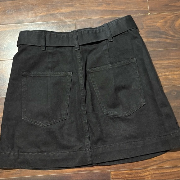 Free People We The Free Black Belted Mini Skirt Size 25 Pockets Boho - Picture 4 of 4